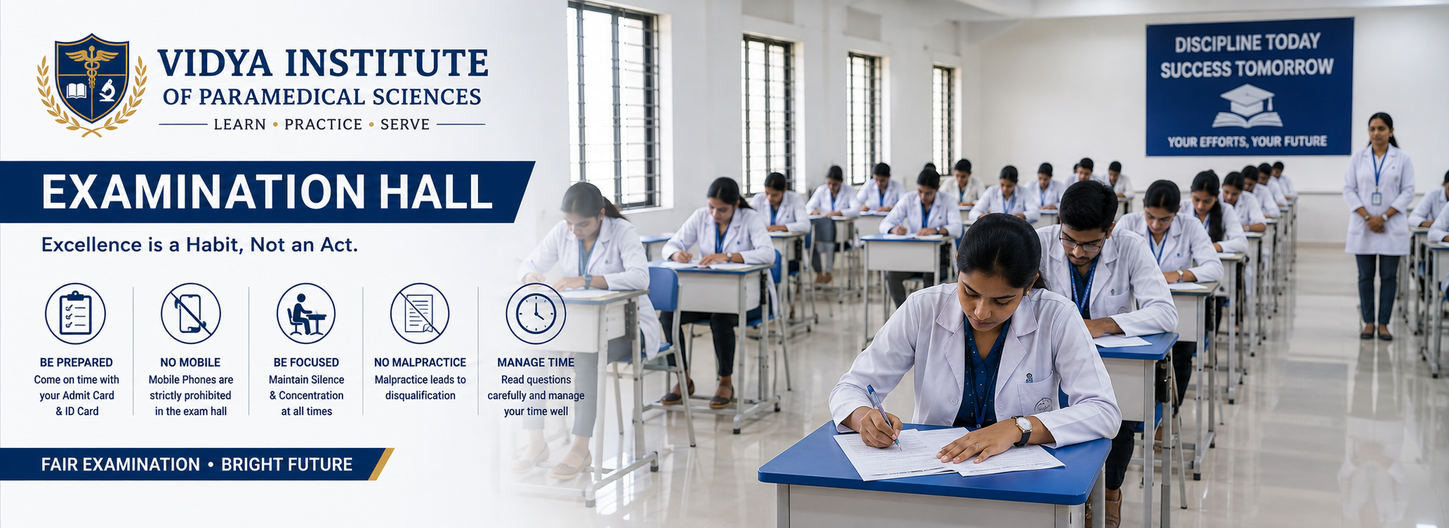 Examination hall at the college